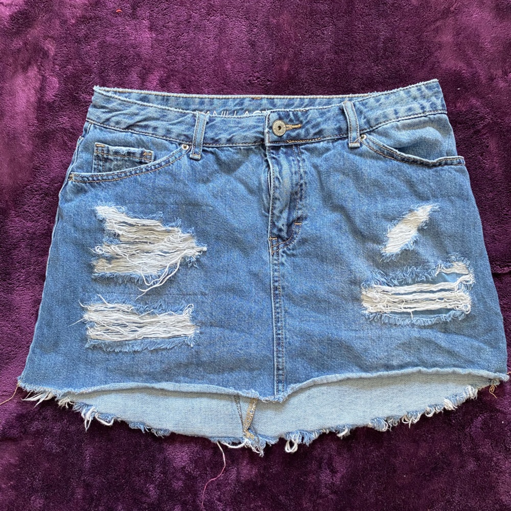 Ripped Jean skirt